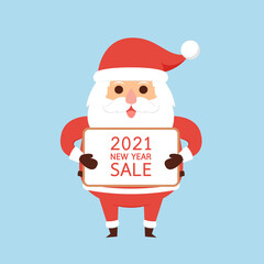 Merry Christmas and happy new year greeting poster. Holiday cartoon character.