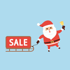 Santa Claus cartoon vector. Santa character design.