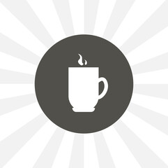 cup of coffee isolated solid vector icon on white background