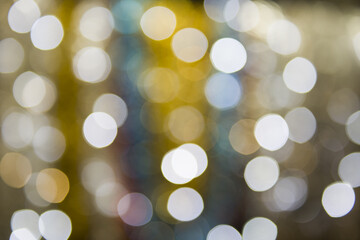 Festive Christmas background of blurred lights