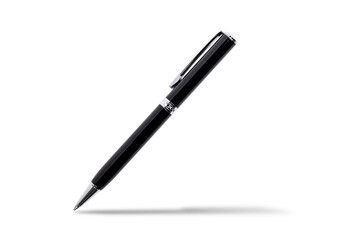 Black pen isolated on white background with clipping path
