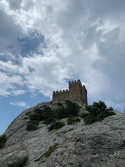 ruins of the castle in the mountains