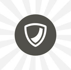 Shield isolated solid vector icon on white background