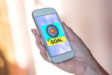 Goal concept on a smartphone