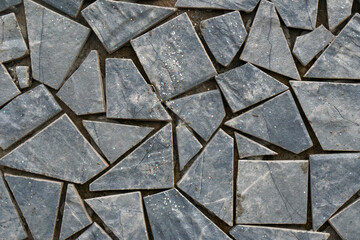 Abstract scene of Surface Gray stone on the ground floor backdrop - texture background 
