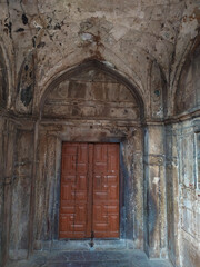Fototapeta na wymiar Doors built in Mughal architecture || Glimpse of Mughal Empire || Mughal Architecture at Khusro Bagh in Prayagraj