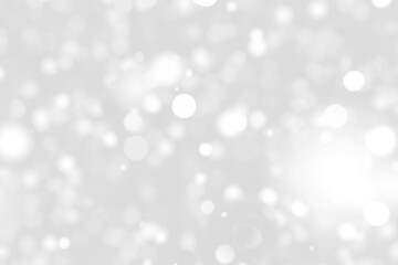 white blur abstract background with white bokeh (digital paint), Christmas background