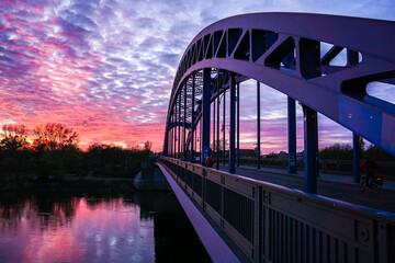 Die Sternbrücke in Magdeburg, Sachsen Anhalt, Deutschland