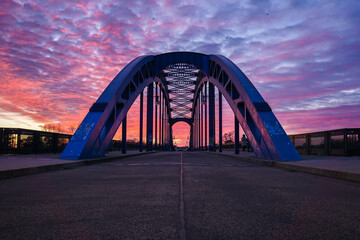 Die Sternbrücke in Magdeburg, Sachsen Anhalt, Deutschland