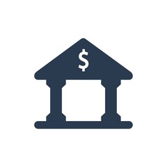 Bank building icon