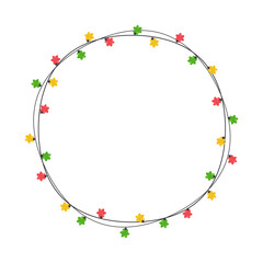 Christmas light bulbs. Colorful light bulbs for Christmas decoration. Isolated on white background.