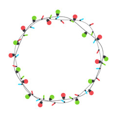 Christmas light bulbs. Colorful light bulbs for Christmas decoration. Isolated on white background.