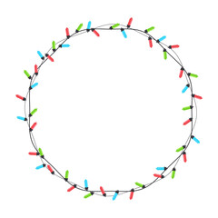 Obraz premium Christmas light bulbs. Colorful light bulbs for Christmas decoration. Isolated on white background.