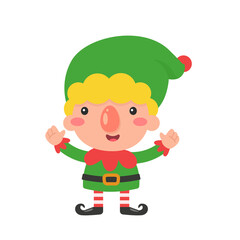 A cartoon child in a sweater playing in the snow at christmas