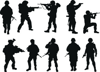 Soldiers silhouettes. US Army.