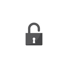 Padlock logo vector icon illustration