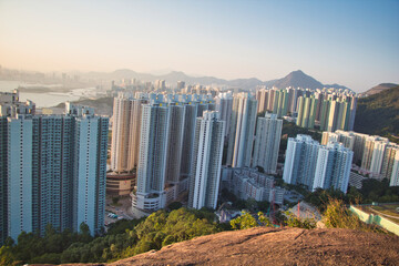 view of the city from Devil's Peak, Yau Tong, Hong Kong
