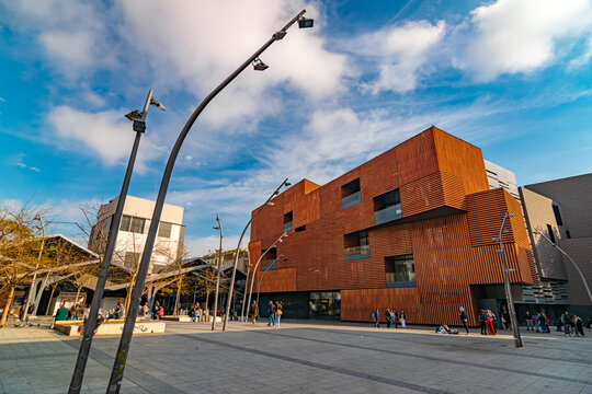 Spain, Catalonia, Barcelona - 10 february 2020: Escola Massana (Catalan "Escuela Massana") - a public art educational center located in El Raval - was founded in 1929