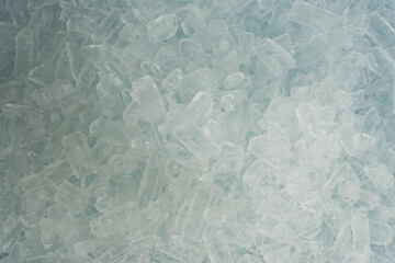 Obraz premium Close up of ice cubes texture. Ice cubes background. Refreshing, summer, cool concept.