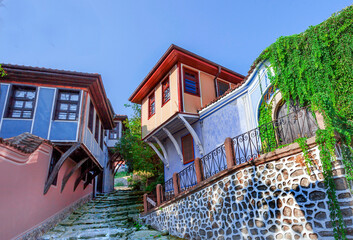 the old town of Plovdiv Bulgaria in the spring