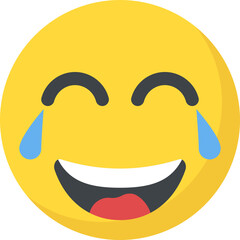 
A social communication platforms’ emoji laughing expression
