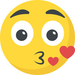 
Flat icon design of an emoji

