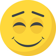 
A social communication platforms’ emoji happy expression

