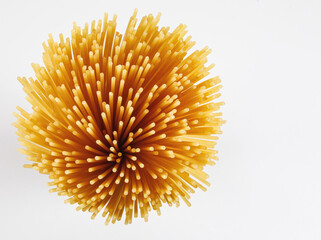 The spagheti fan is isolated on a white background. Spaghetti whirlpool.