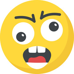 
Surprised smirking emoticon face
