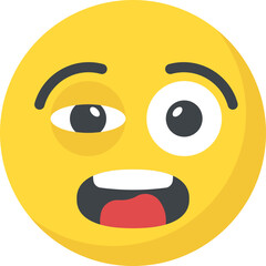 
A smiley expressing being annoyed
