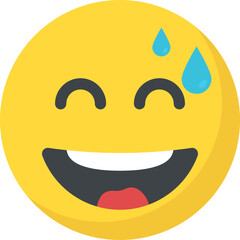 
A social communication platforms’ emoji laughing expression
