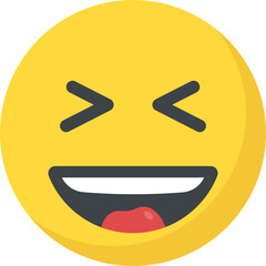 
A social communication platforms’ emoji laughing expression
