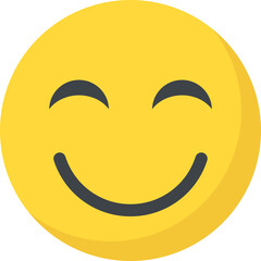 
A social communication platforms’ emoji happy expression
