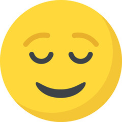 
A social communication platforms’ emoji happy expression
