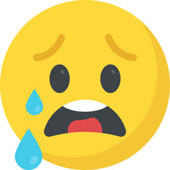 
An emoji crying with tears
