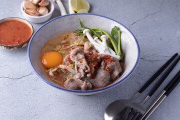 Pork Suki with Egg in Ceramic Cup