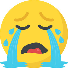 
An emoji crying with tears
