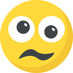
A smiley expressing being annoyed
