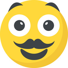 
Naughty expression through emoticon icon
