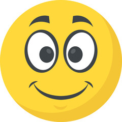 
A social communication platforms’ emoji happy expression
