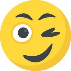 
A social communication platforms’ emoji happy expression
