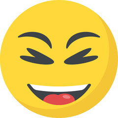 
A social communication platforms’ emoji laughing expression
