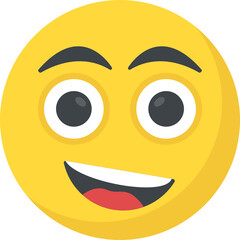 
A social communication platforms’ emoji laughing expression
