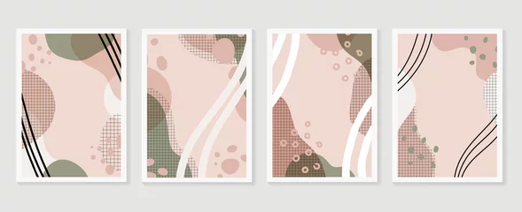 Abstrakte Wandkunst-Vektorsammlung. Abstrakte organische Form Kunstdesign für Poster, Drucke, Cover, Tapeten, minimale und natürliche Wandkunst. Vektor-Illustration. © TWINS DESIGN STUDIO