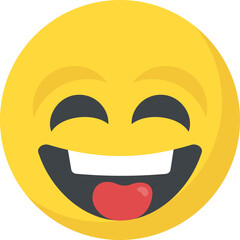 
A social communication platforms’ emoji laughing expression
