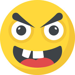 Fototapeta premium Naughty expression through emoticon icon 