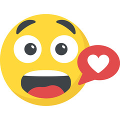 
Emoji representing feeling loved concept

