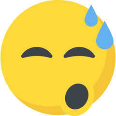 
Emoji representing tiredness concept
