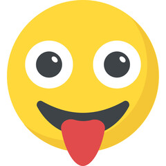 
Naughty expression through emoticon icon
