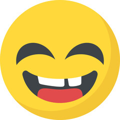 
Naughty expression through emoticon icon
